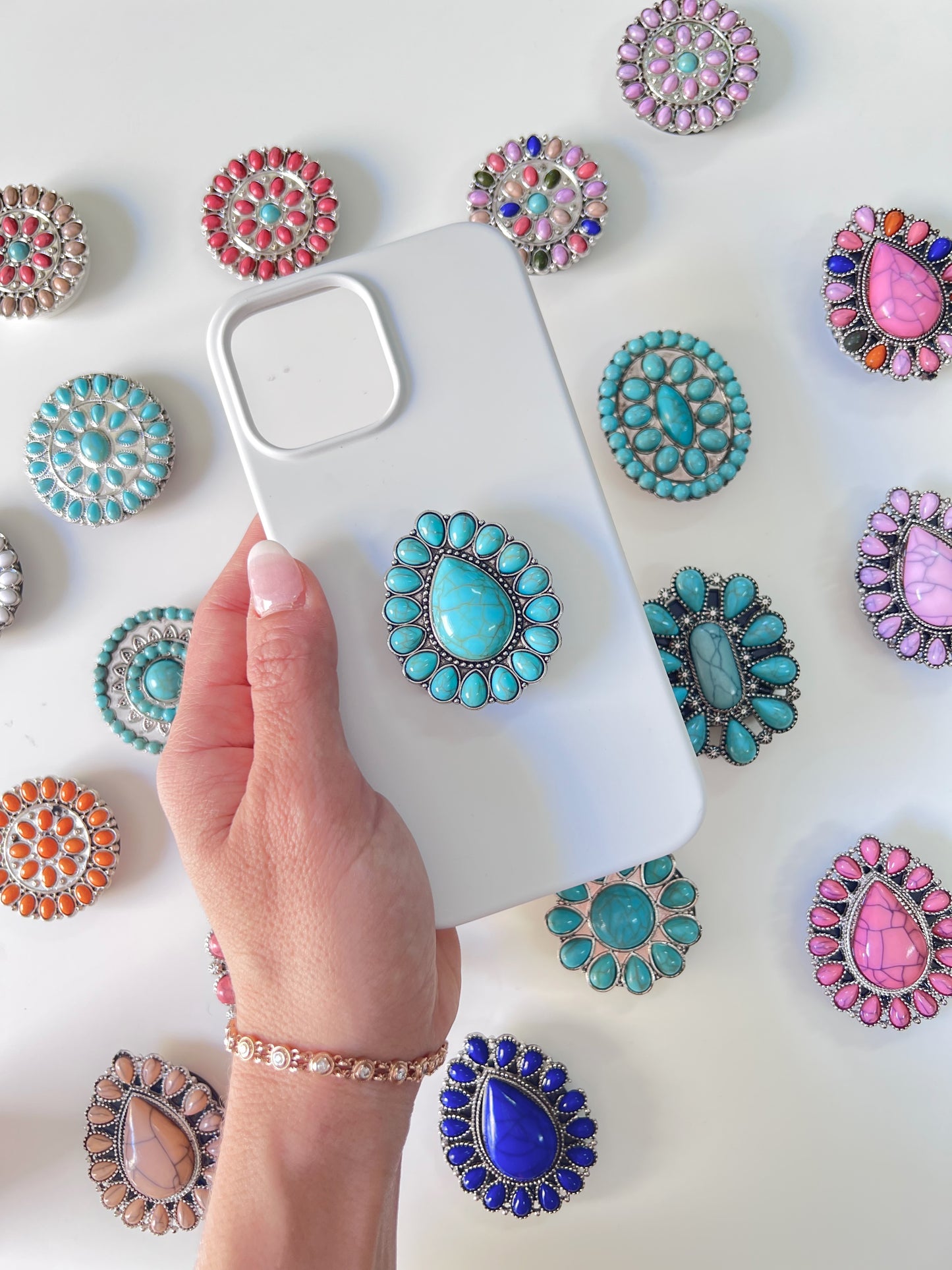 Boho Stone Phone Grips