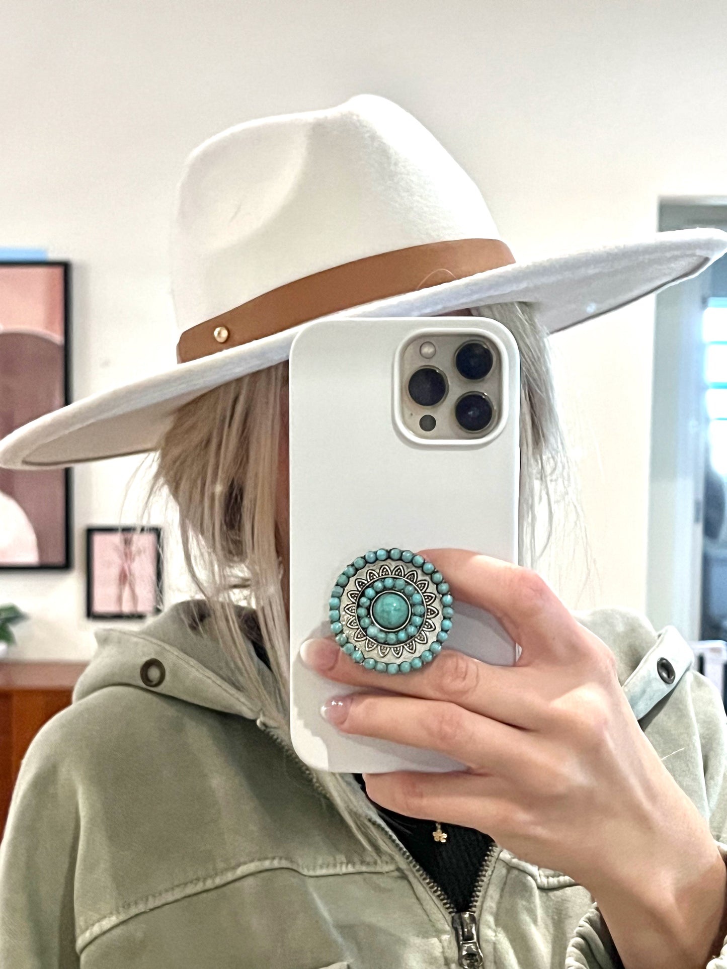 Boho Stone Phone Grips