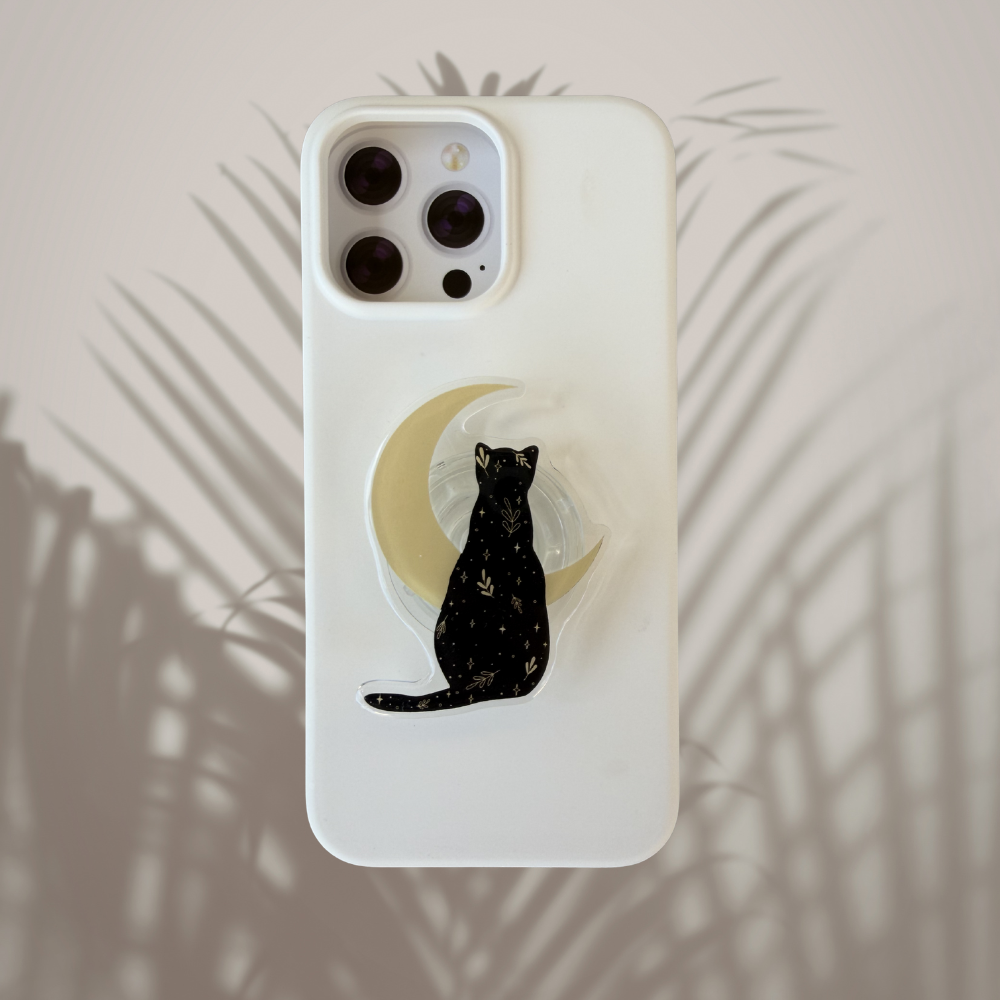 Black Cat Phone Grip