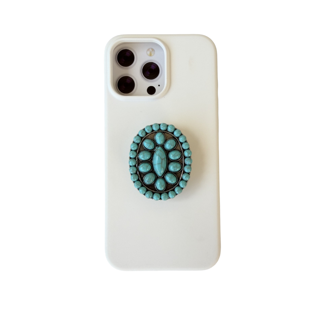 Turquoise Boho Stone Phone Grip