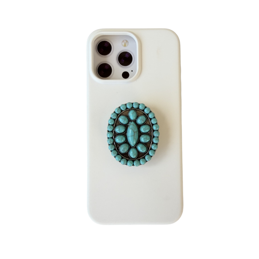 Turquoise Boho Stone Phone Grip