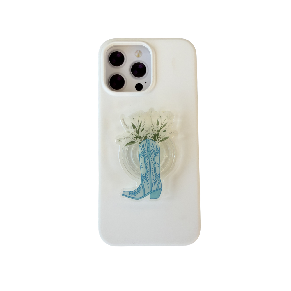 Ella Cowgirl Blue Boot Phone Grip