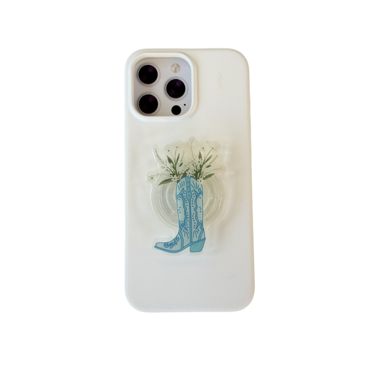 Ella Cowgirl Blue Boot Phone Grip