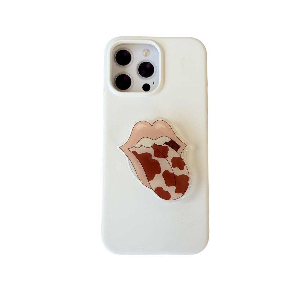 Cow Print Tongue Phone Grip